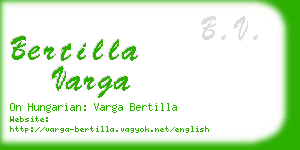 bertilla varga business card